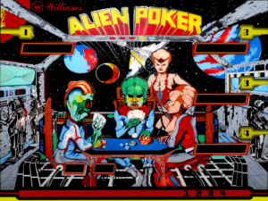 Alien Poker Backglass