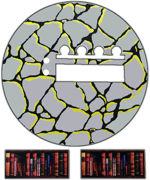 Addams Family Bookcase Kit Stone - Image 1