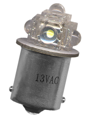 #89 Flasher 5 x Flux LED Round Sides Green