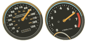 Banzai Run Tacho Meter Overlays