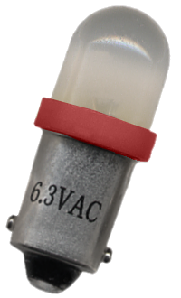 #44 Frosted Round LED Bajonet Red