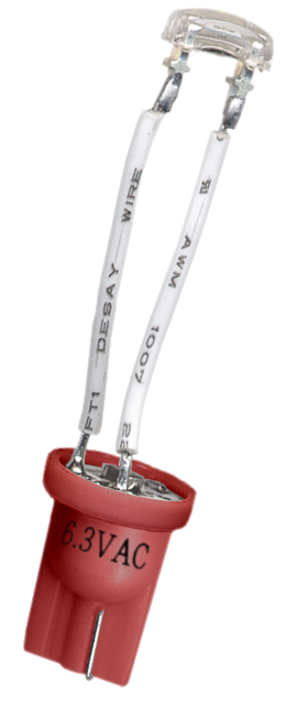 #555 Flux Arch Lens Wired LED Red