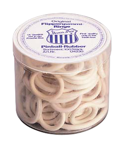 Assortment pinball rubbers white