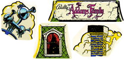 Addams Family Cloud Topper Decals