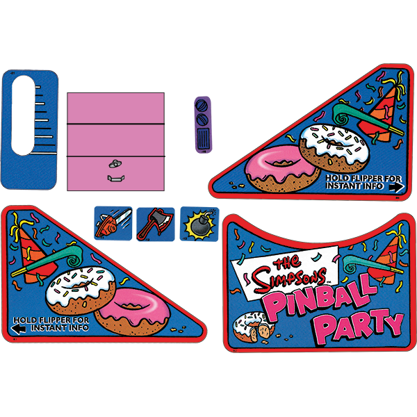 The Simpsons Pinball Party Apron Decal Set - Image 1