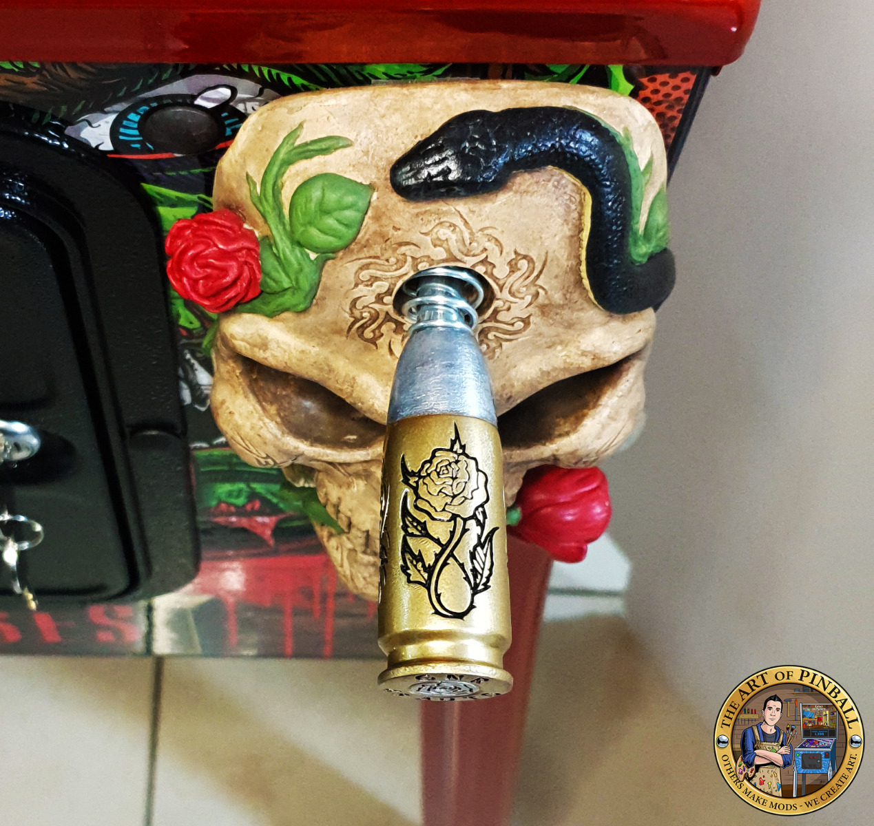 Guns N’ Roses  Sculpted Bullit Rod Shooter by The Art of Pinball - Image 5