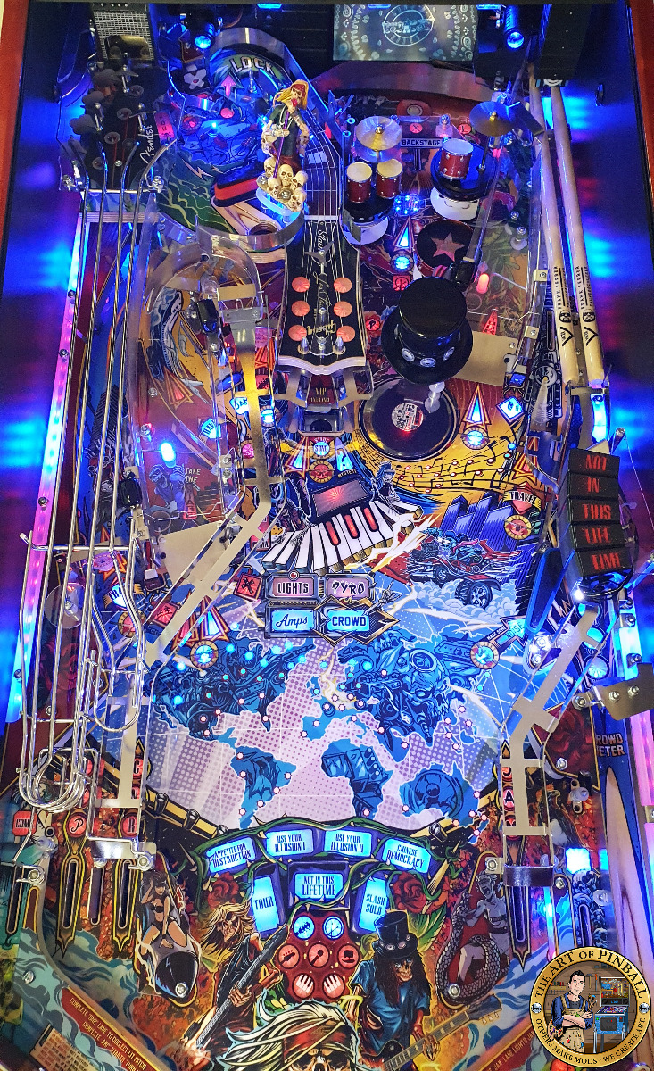 Guns N’ Roses Sculpted Drum Set Pop Bumper Covers by The Art of Pinball - Image 11