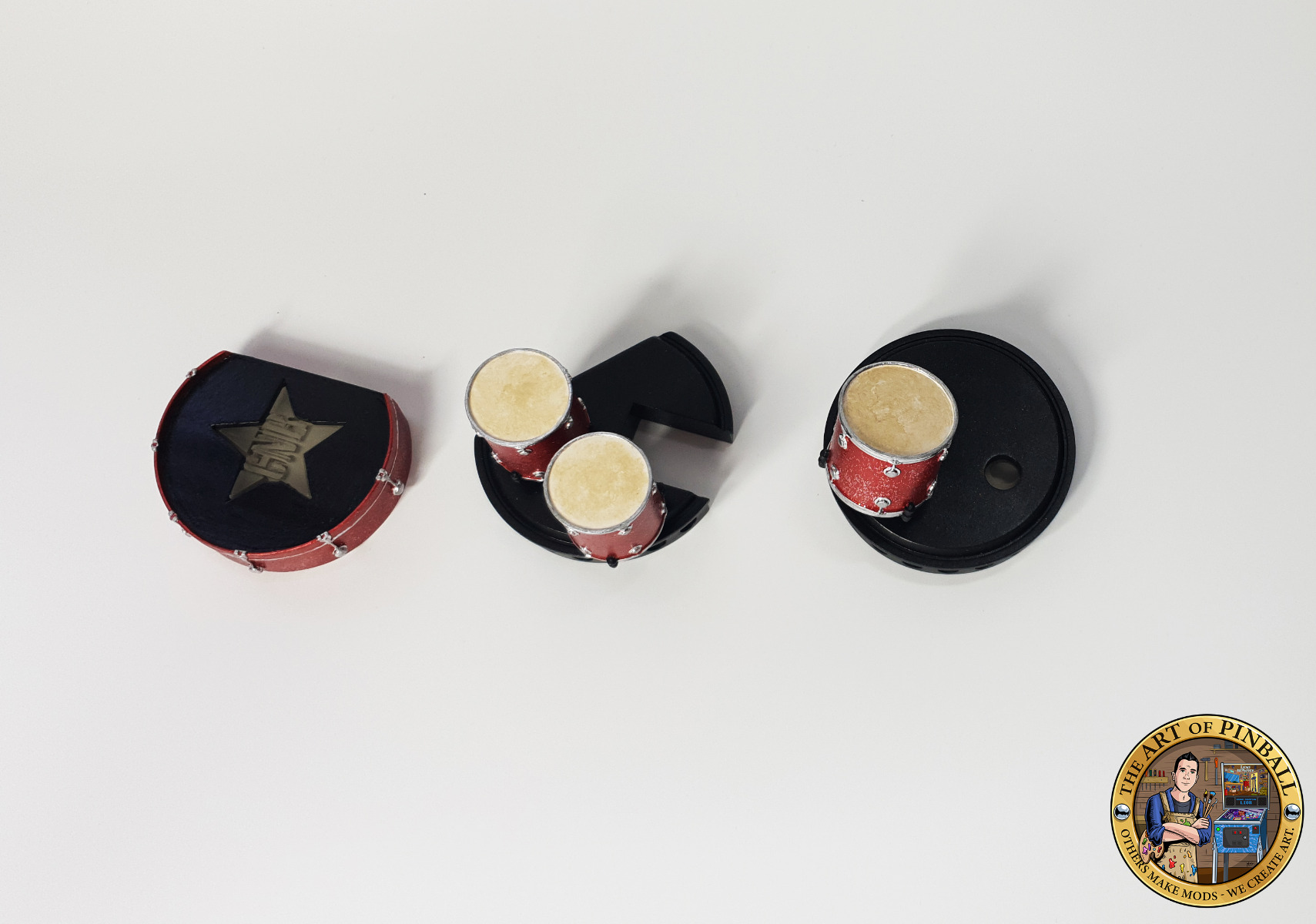 Guns N’ Roses Sculpted Drum Set Pop Bumper Covers by The Art of Pinball - Image 2