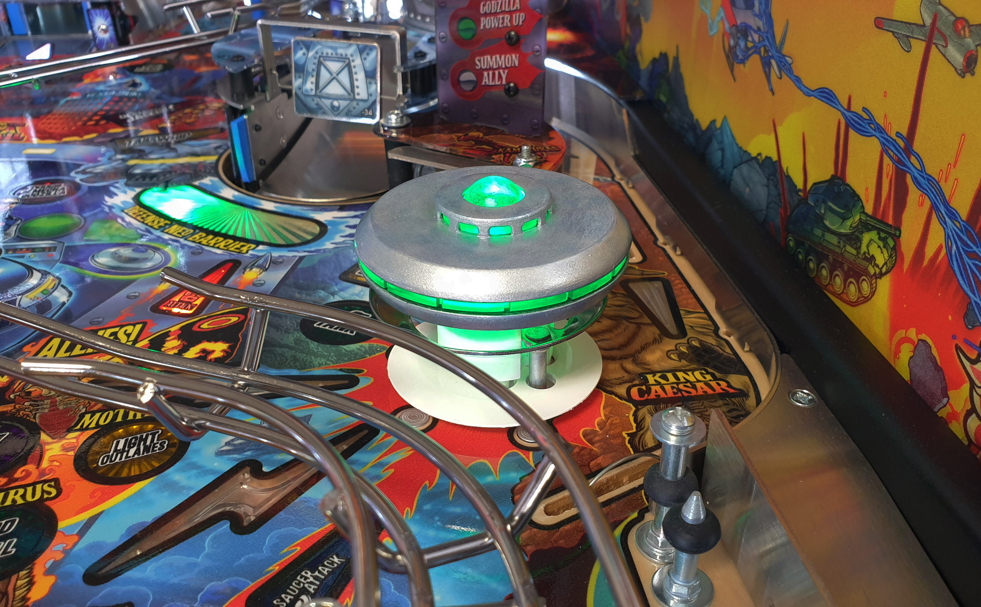 Godzilla Xiliens Flying Saucer Pop Bumper by The Art of Pinball - Image 8