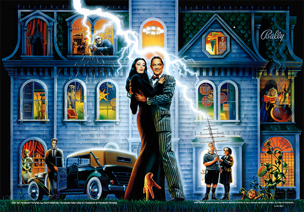 The Addams Family Acrylic Backglass