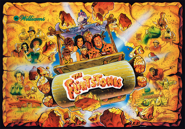 The Flintstones Acrylic Backglass - Image 1