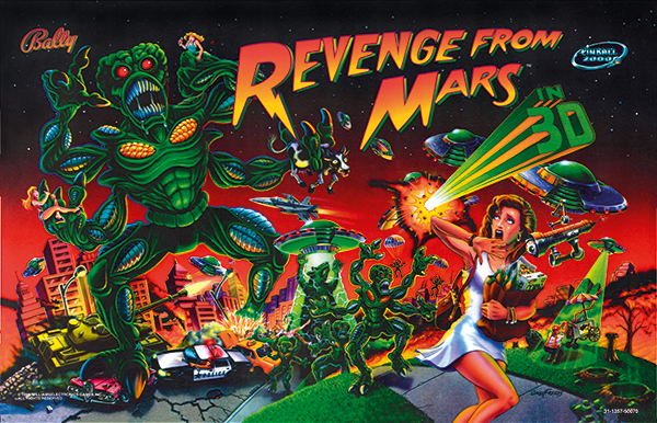 Revenge from Mars Acrylic Backglass - Image 1