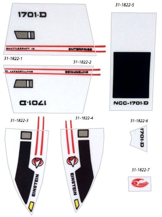 Star Trek TNG Ship Decal Set - Image 1
