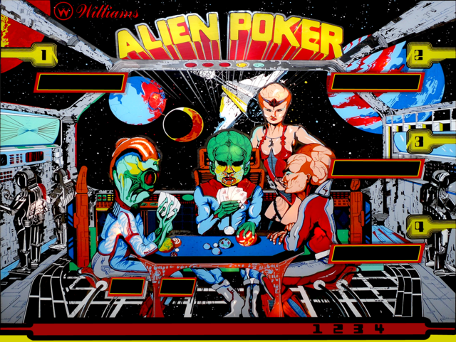 Alien Poker Backglass - Image 1