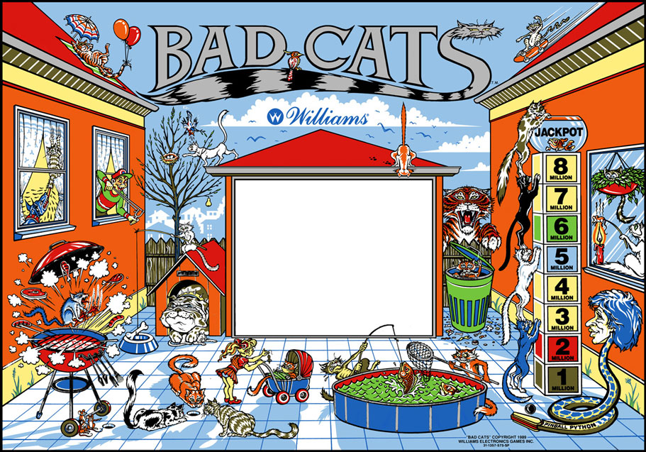 Bad Cats Backglass - Image 1