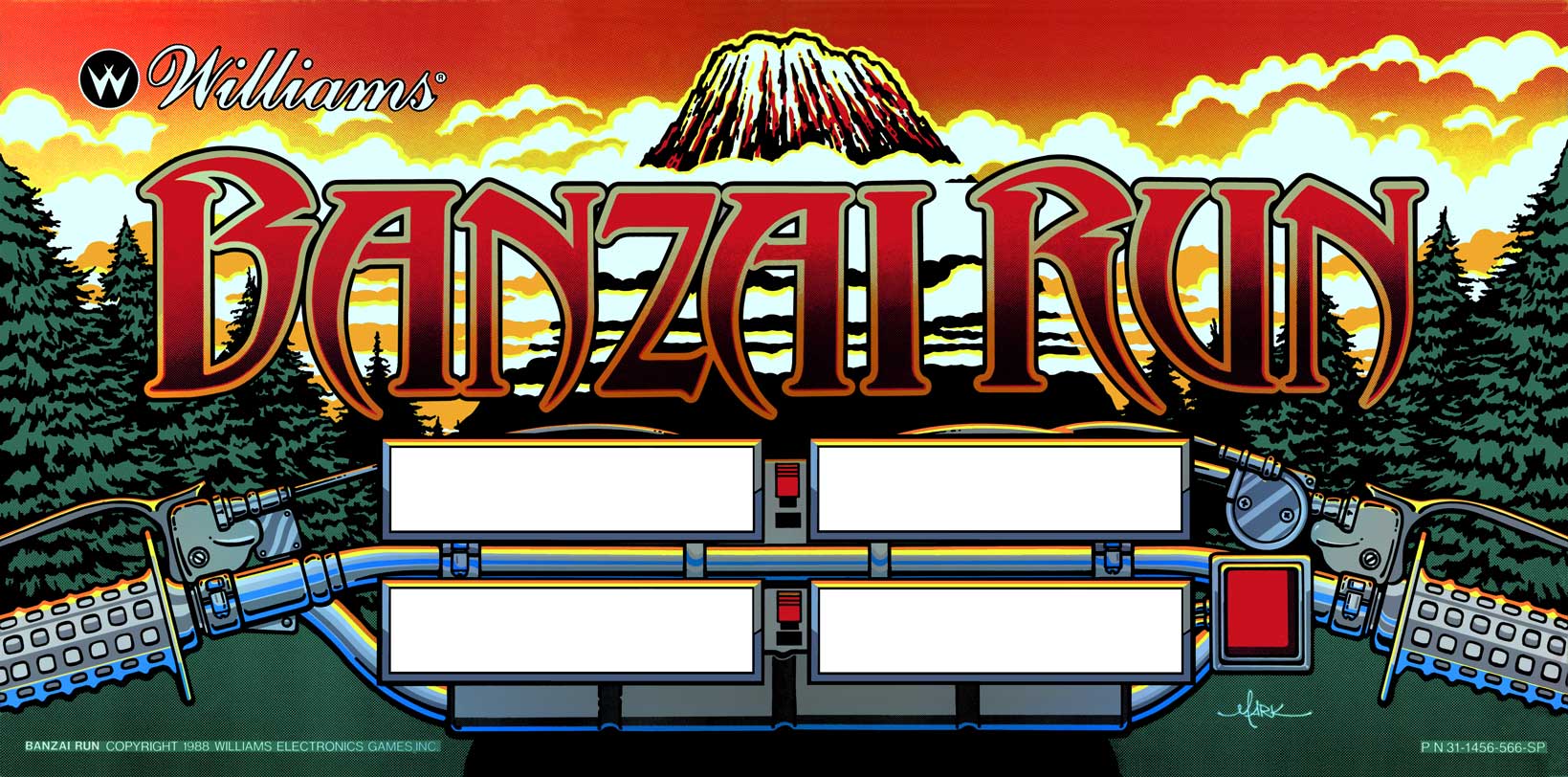 Banzai Run Backglass - Image 1