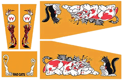 Bad Cats Cabinet Decals (Next Gen) - Image 1