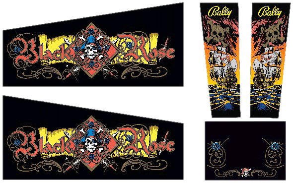 Black Rose Cabinet Decals (Next Gen) - Image 1