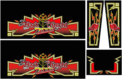 Black Knight 2000 Cabinet Decals (Next Gen) - Image 1