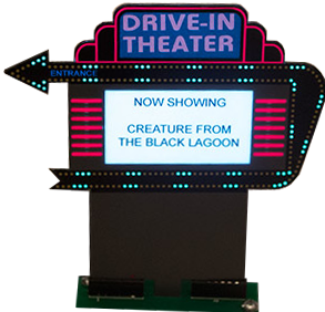 Creature from the Black Lagoon drive-in movie sign