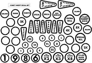 Comet Insert Decals
