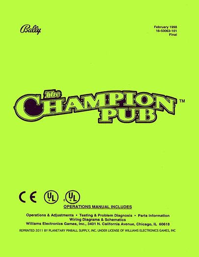 Champion Pub Manual - Image 1