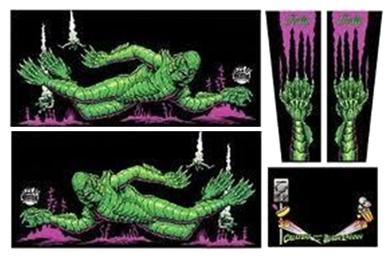 Creature from the Black Lagoon Cabinet Decals - Image 1