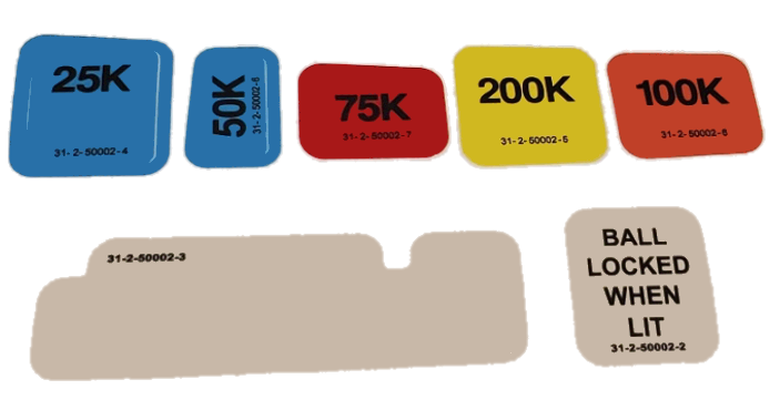 The Machine: Bride of Pinbot Ramp Decal Set/7 31-2-50002 - Image 1