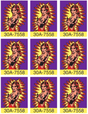 Laser Ball Target Decals