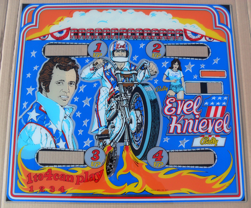 Evel Knievel Backglass - Image 10