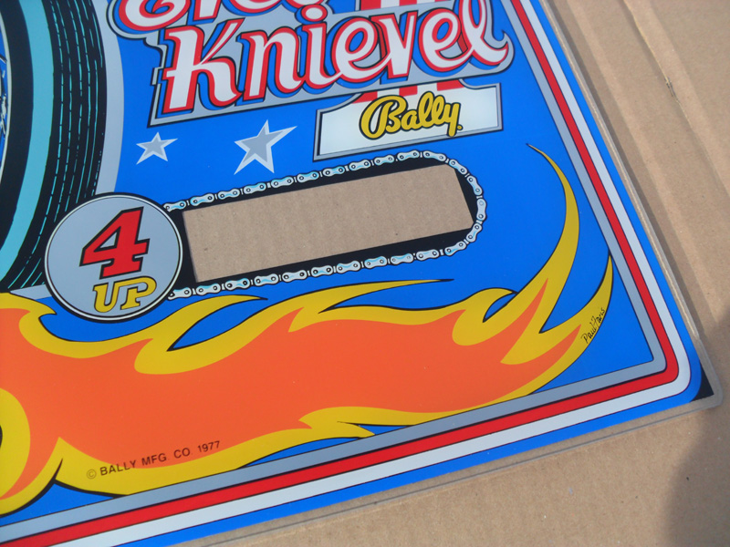 Evel Knievel Backglass - Image 2