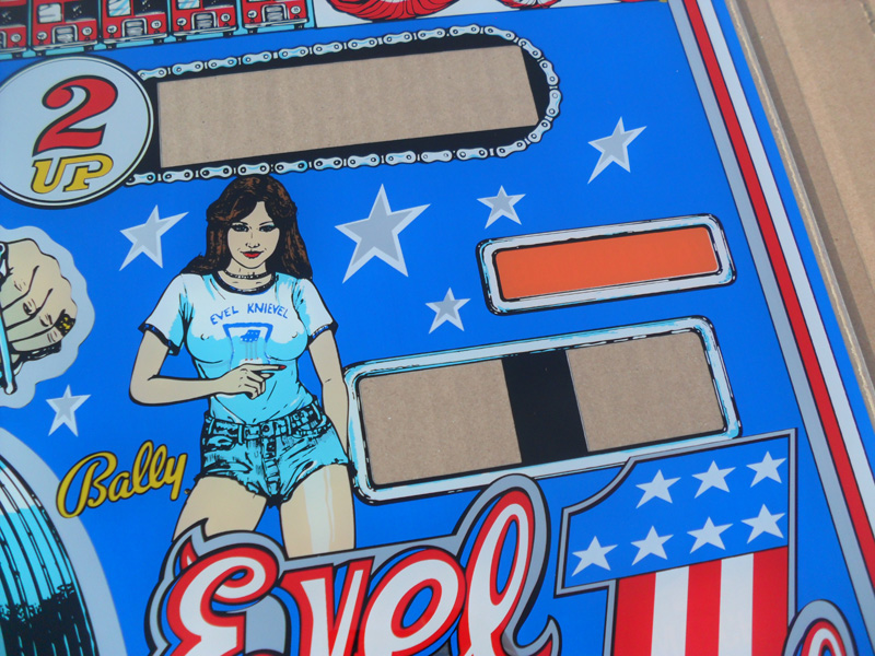 Evel Knievel Backglass - Image 11