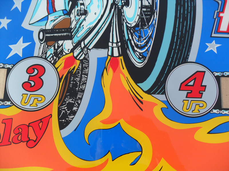 Evel Knievel Backglass - Image 5