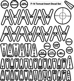 F-14 Tomcat Insert Decals
