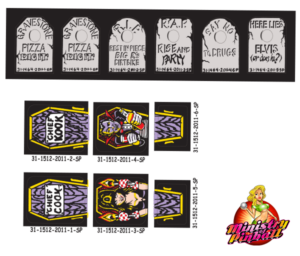 Elvira and the Party Animals Playfield Decal Set