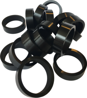 Silicone Flipper Rubber 1 1/2" x 1/2" Black