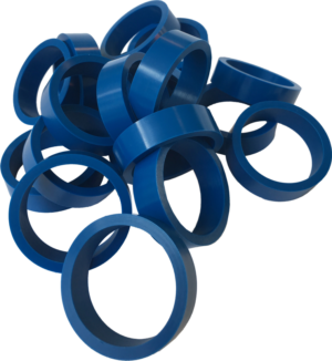 Silicone Flipper Rubber 1 1/2" x 1/2" Blue