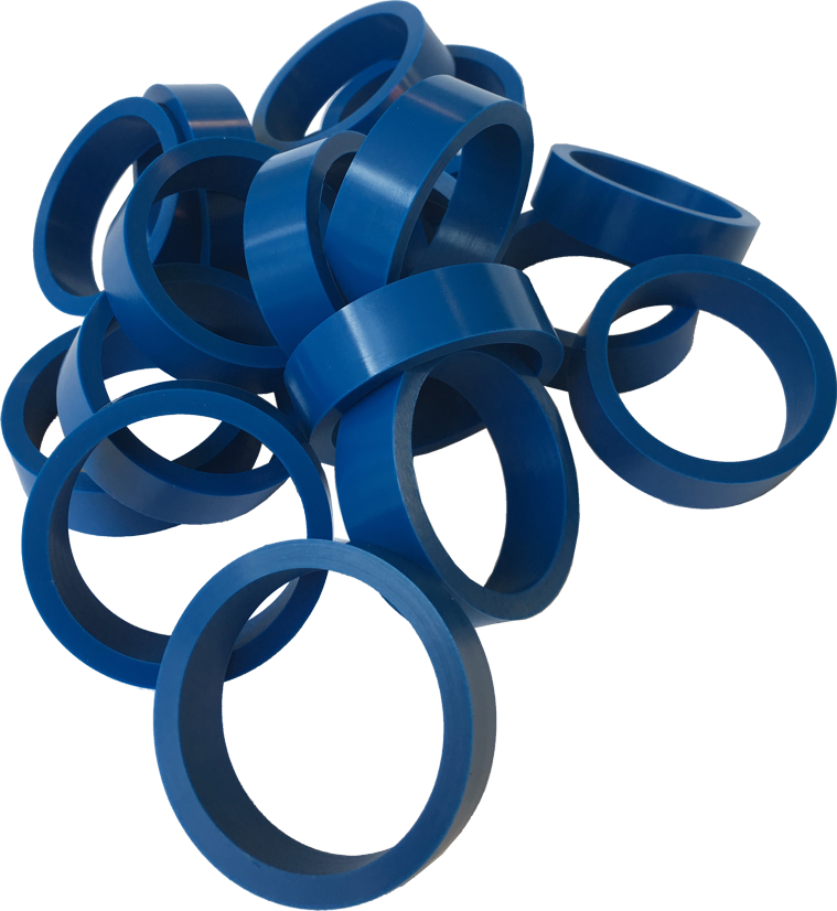 Silicone Flipper Rubber 1 1/2" x 1/2" Blue - Image 1