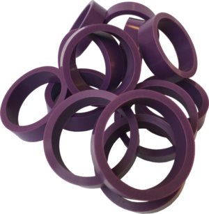 Silicone Flipper Rubber 1 1/2" x 1/2" Purple