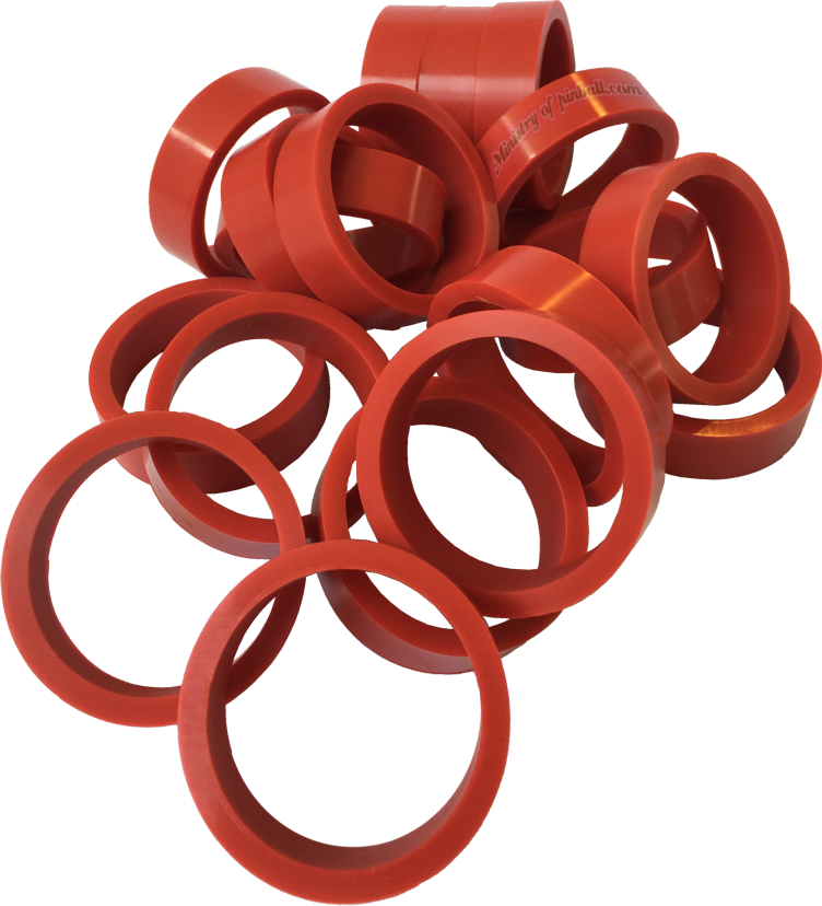 Silicone Flipper Rubber 1 1/2" x 1/2" Red - Image 1