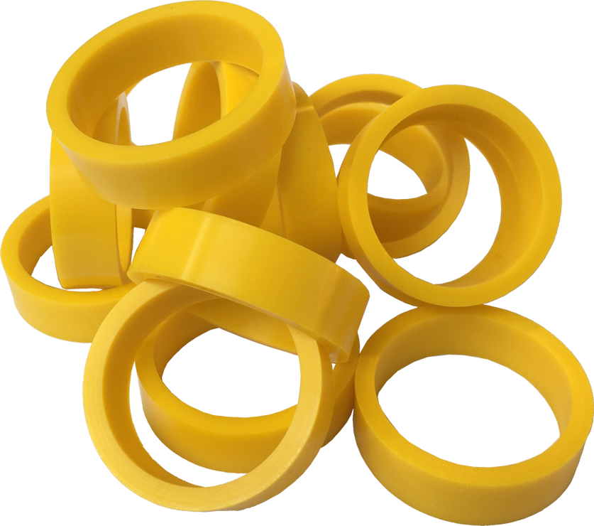 Silicone Flipper Rubber 1 1/2" x 1/2" Yellow - Image 1