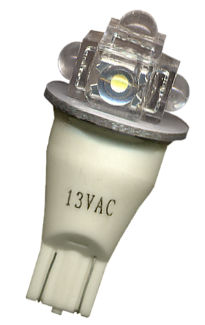 #906 Flasher 5 x Flux LED Round Sides Warm White