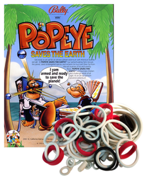 Popeye saves the Earth rubberset