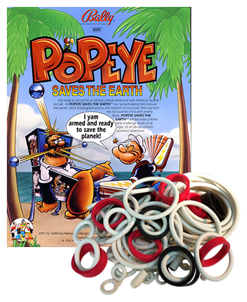Popeye saves the Earth rubberset - Image 1