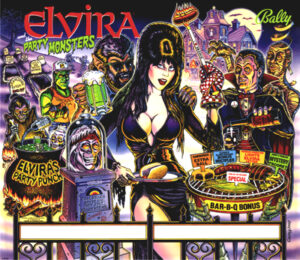 Elvira and the Party Monsters Backglass