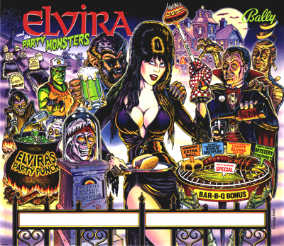 Elvira and the Party Monsters Backglass - Image 1