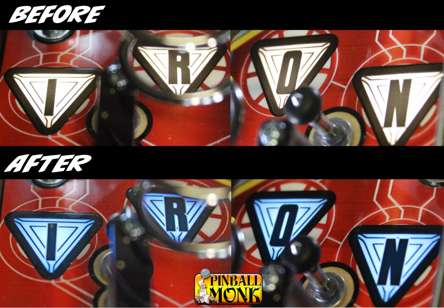 Avengers I-R-O-N and ARC Reactor Color Bracket Set - Image 1