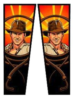 Indiana Jones Backbox Decals