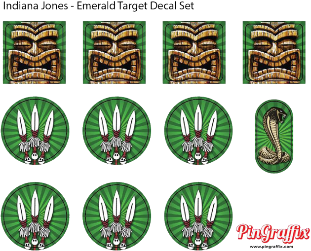 Indiana Jones Target Decal Set Emerald - Image 1