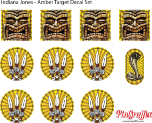 Indiana Jones Target Decal Set Amber